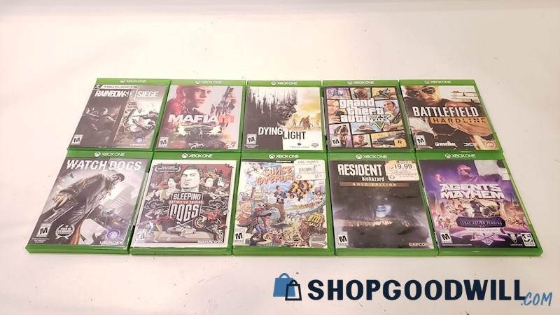 XBOX One Video Game Lot of 10 - Dying Light, Mafia III, & More