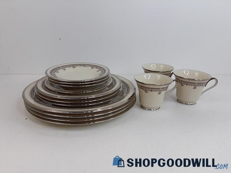 Lenox Lace Point 14pc Dinnerware Plates & Cups + More