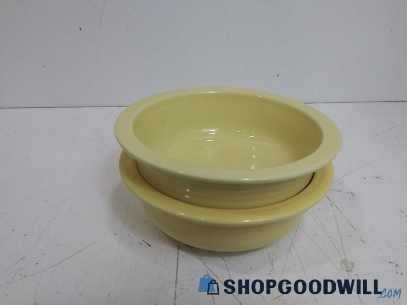2PC Fiesta Medium Bowls Serving Soup Cereal Sunflower Yellow Dinnerware Kitchen