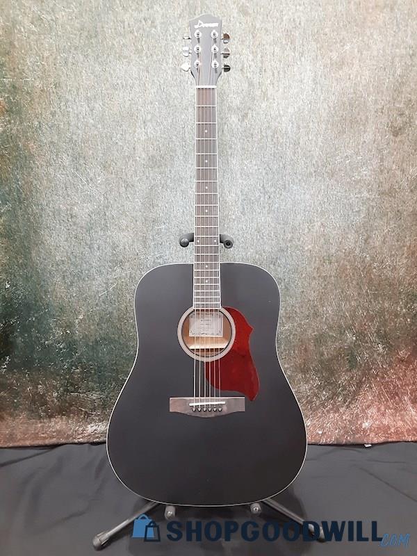 Donner DAG-1B Matte Black 6 String Acoustic Guitar w/Case