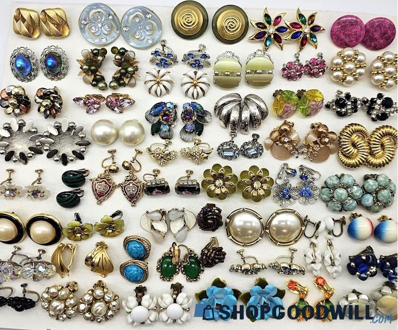 Vintage Costume Jewelry Clip On Earring Collection