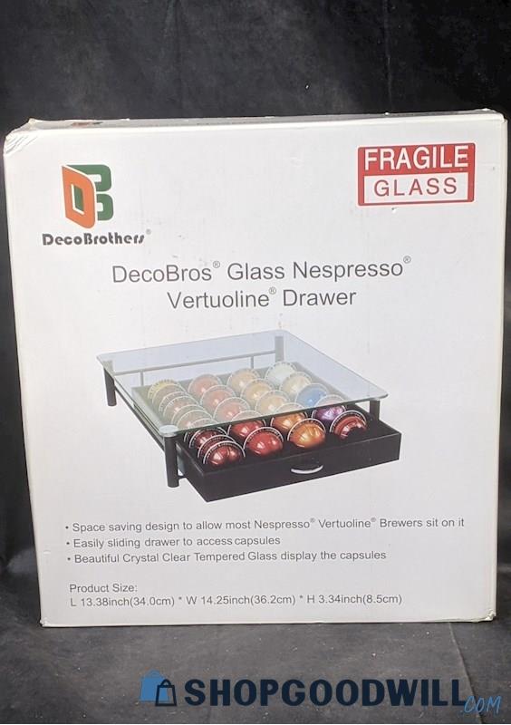 DecoBros Glass Nespresso Vertuoline Capsule Storage Drawer Kitchen Accessories