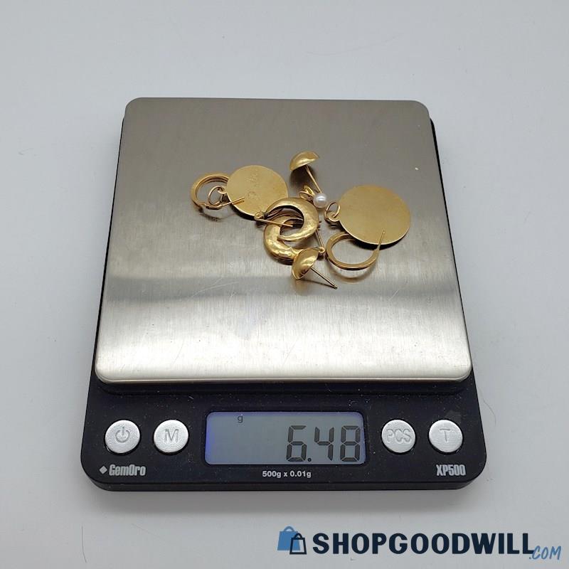 14K Yellow Gold Small Pendants And Scrap 6.48 Grams 