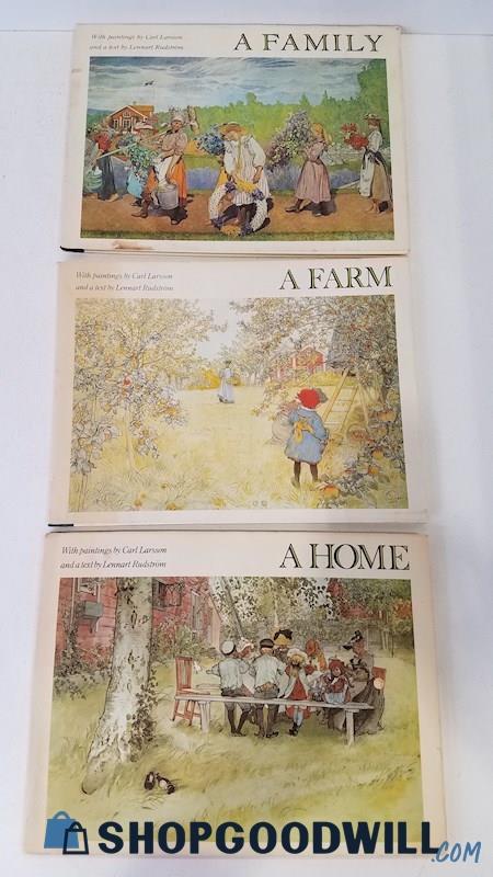Vtg 1976-80 A Farm/Family/Home HC Carl Larsson Lennart Rudstrom Kids' Art