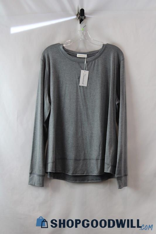 NWT Fantaslook Heather Gray Long Sleeve Light Weight T-Shirt sz XL