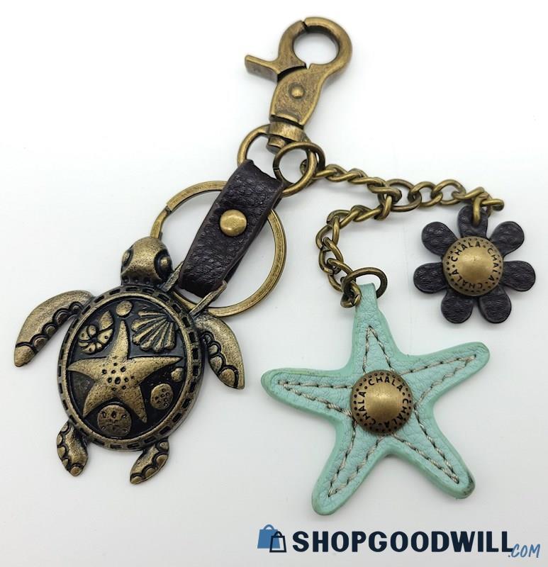 CHALA Sea turtle & Starfish Keychain/Purse Charm