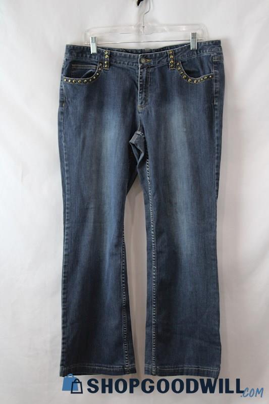 Michael Kors Women's Blue Slim Bootcut Jeans sz 14