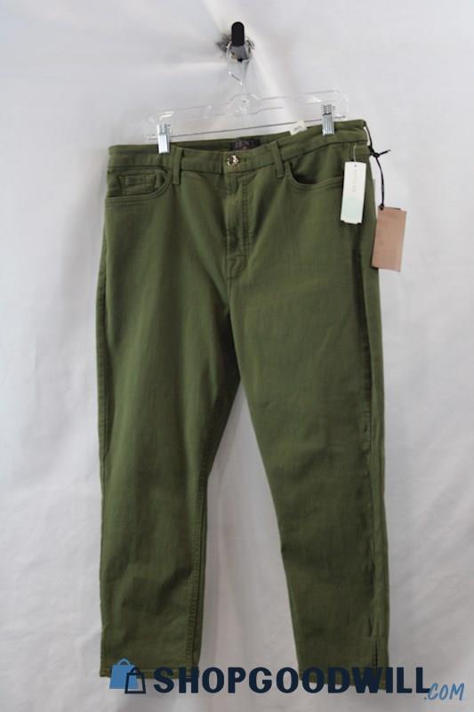 NWT Jen 7 Women's Green Capri Pants SZ 16