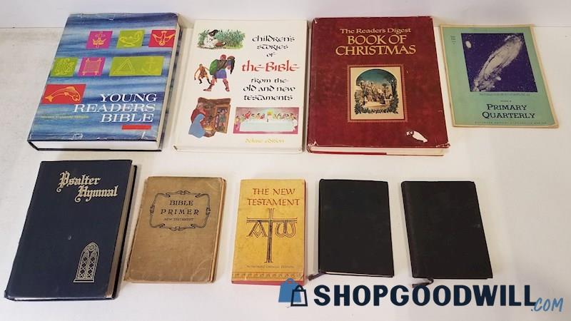 Vtg 1934-73 Christian HC/SC Kids' Bibles Hymnal Mag Prayers Primer Christmas+