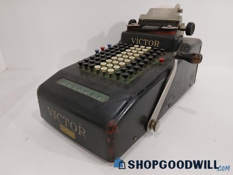 Antique 1920's Victor Adding Numbers Machine Register Collectible Décor 