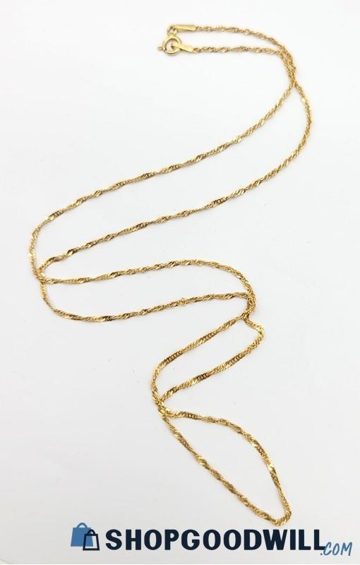 14K Yellow Gold 1.20mm Wide Chain Necklace - 20