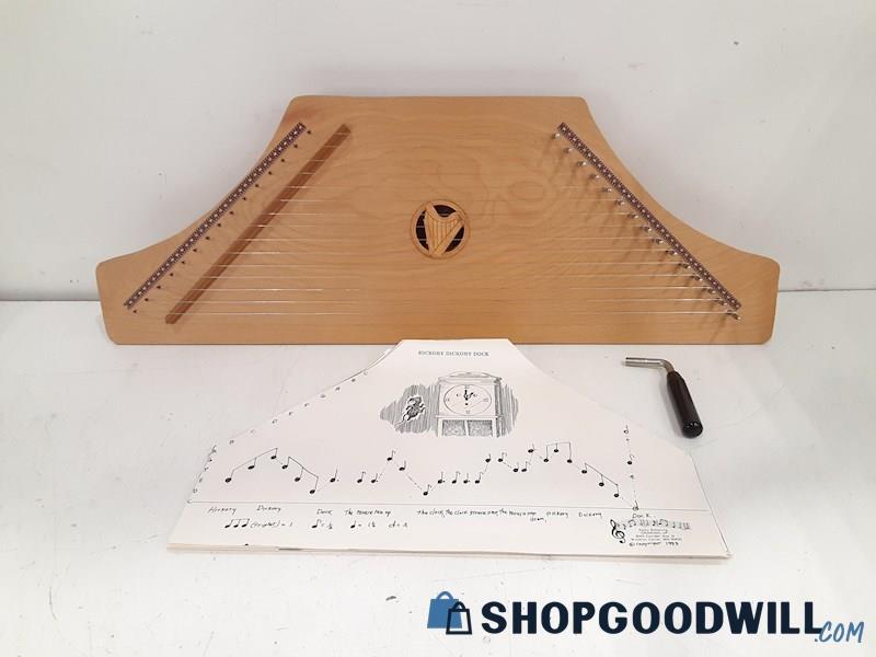 Unbranded Beautifully Appears Custom Made Unique Wood Lap Harp String Zither