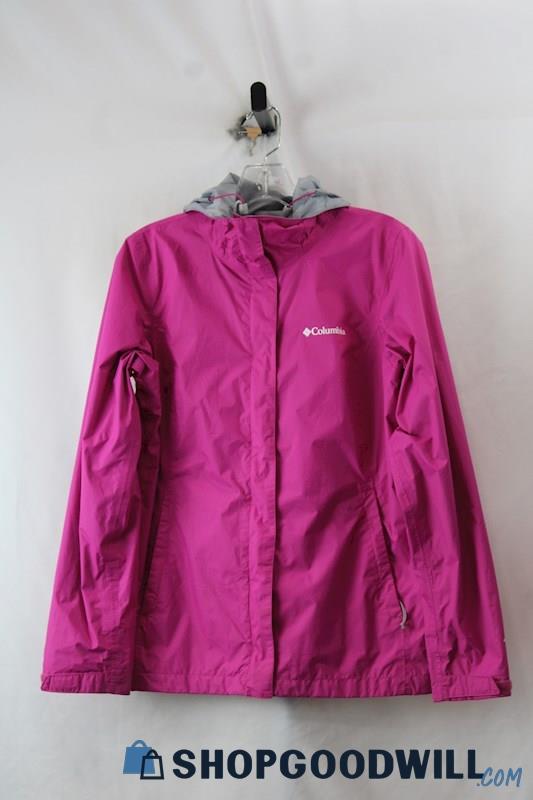 The North Face Women's Fuchsia Zip Up Lightweight Rain Jacket SZ XS