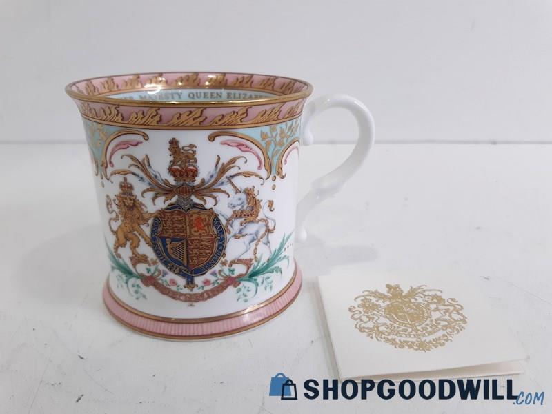 Royal Collection Bone China Mug, Queen's 80th Birthday Filigree Cup