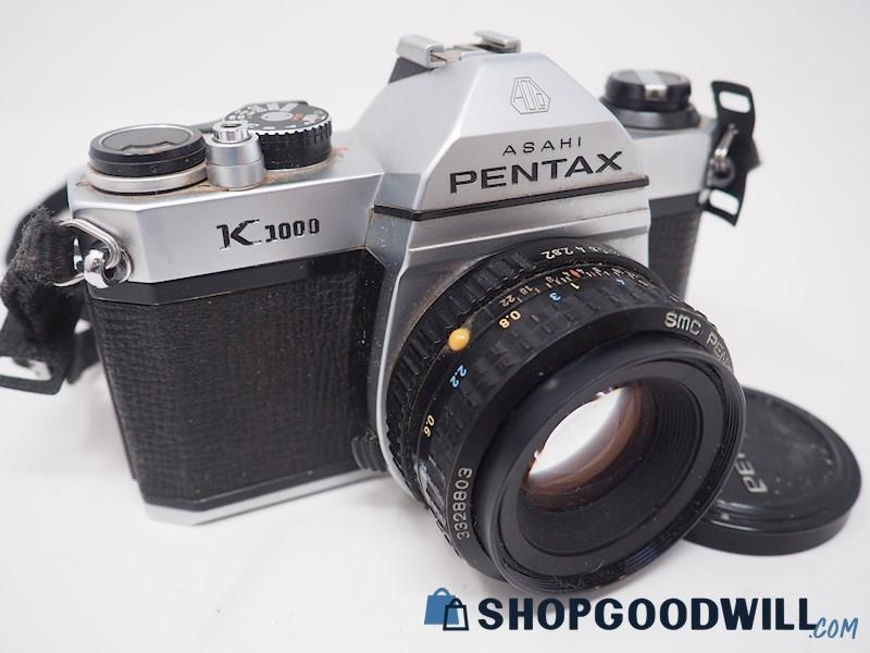 Asahi Pentax K1000 SLR Film Camera w/Pentax-A 50mm Lens