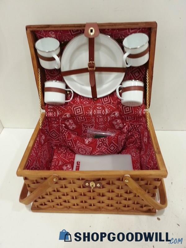 Picnic Box & Dish Set - Includes Imperial Stainless Flatware