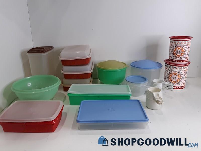 (12 LBS) Lot of Vintage Tupperware, Food Storage Containers, Canisters, etc.