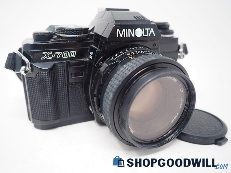 Minolta X-700 SLR Film Camera w/Minolta MD 50mm Lens