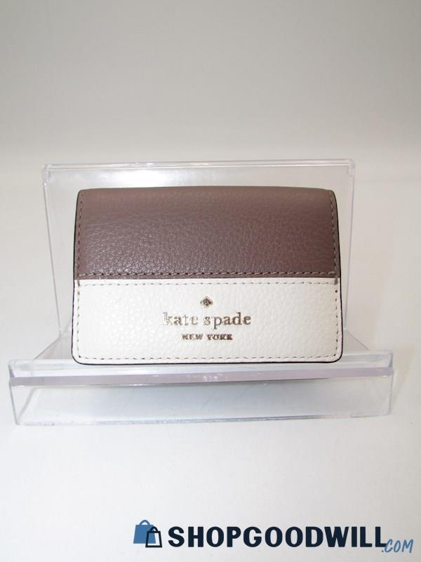 Kate Spade Jackson Color Block Leather Micro Tri-Fold Wallet Handbag Purse