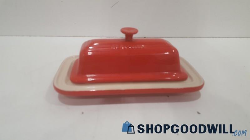Le Creuset Stoneware Red Butter Dish