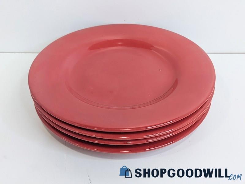 B) Set of 4 Tabletops Gallery Stoneware Cherry Dinner Plates IOB