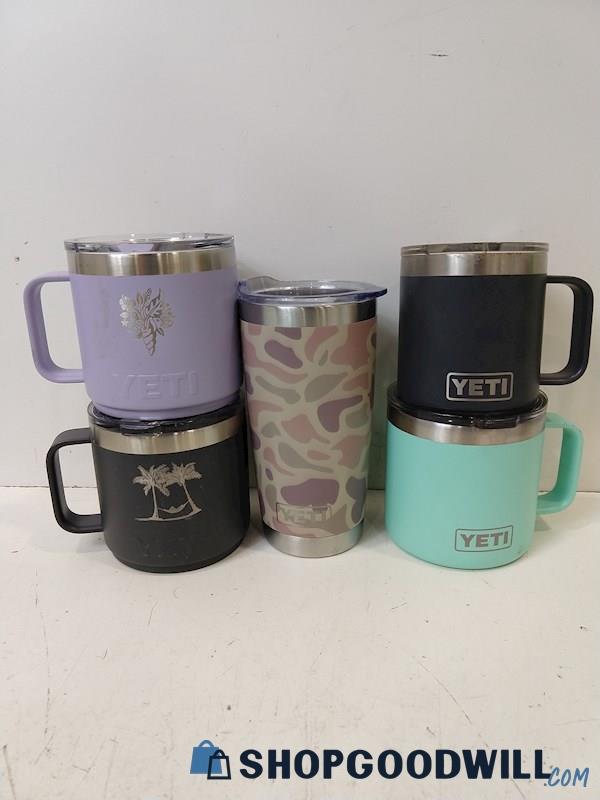 ID12 5pc Yeti Mugs/Cups/Tumblers Metal Camo Multicolor Designs Drinkware  