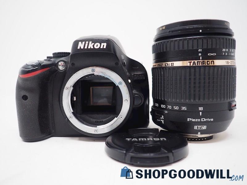 Nikon D5100 DSLR Camera w/Tamron 18-270mm Lens (SEE DESCRIPTION)