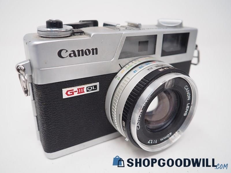 Canon Canonet QL17 G-III QL 35mm Rangefinder Film Camera