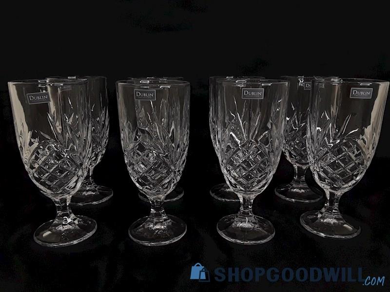 Dublin Collection Set Of Eight Iced Beverage Glasses IOB 