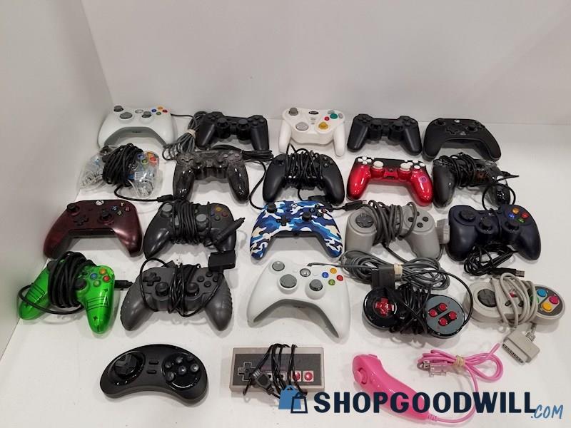 Grab Box Lot of 3rd Party Controllers for Various Consoles