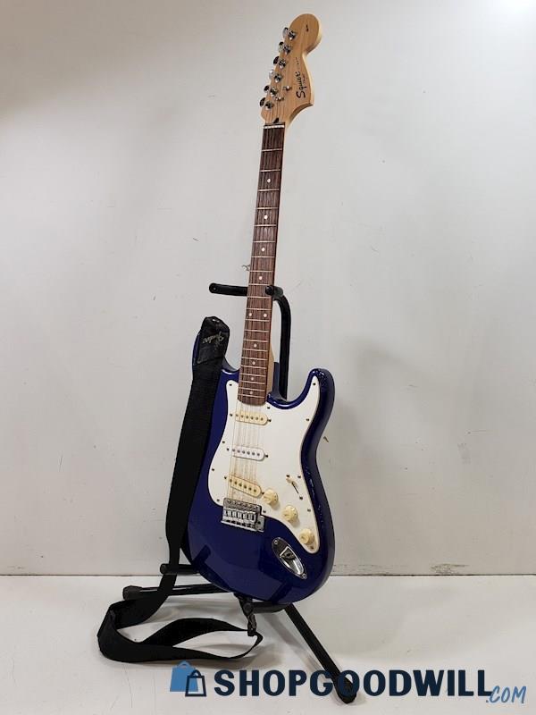 Fender Squier Strat Blue Electric Guitar Indonesia S/N 041259601
