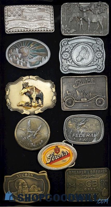 Collection of Detailed Metal Belt Buckles Wardrobe (11)