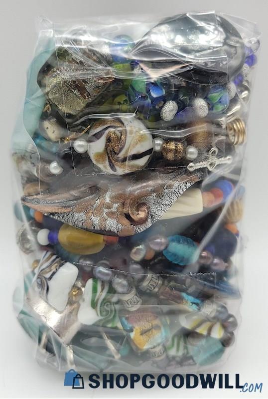 Collection of Glass Costume Jewelry 1.6lbs