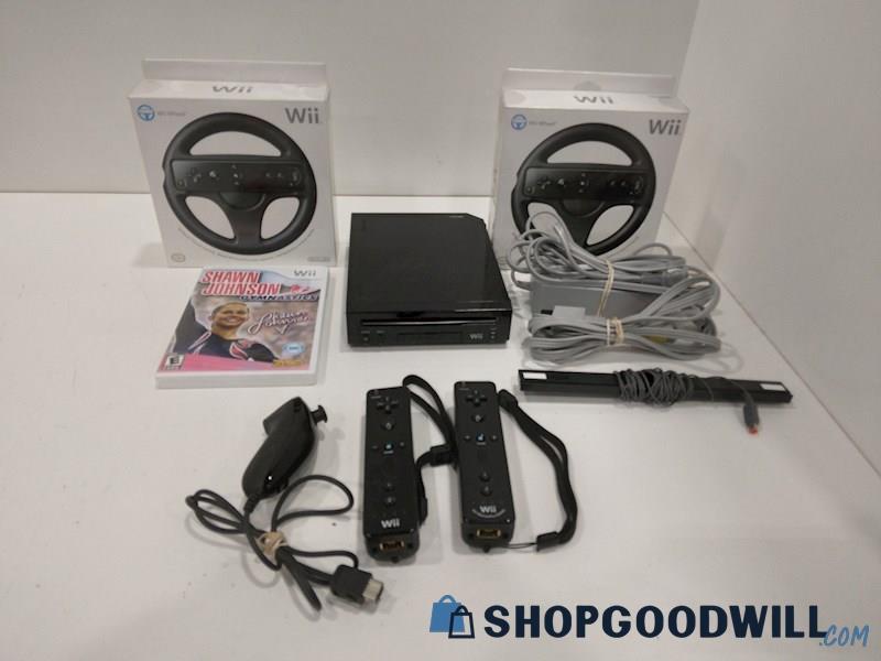 Nintendo Wii Console W/Game, Cords and Controllers