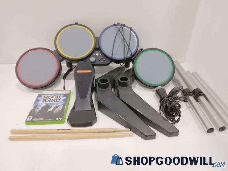 RockBand Wired Drum Set w/Game for XBOX 360