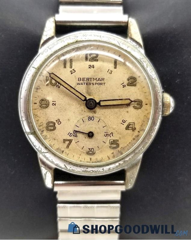 Men's BERTMAR Wind-Up Vintage Swiss 15J Watch #9756089