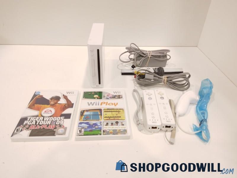 Nintendo Wii Console W/Games, cords and controllers