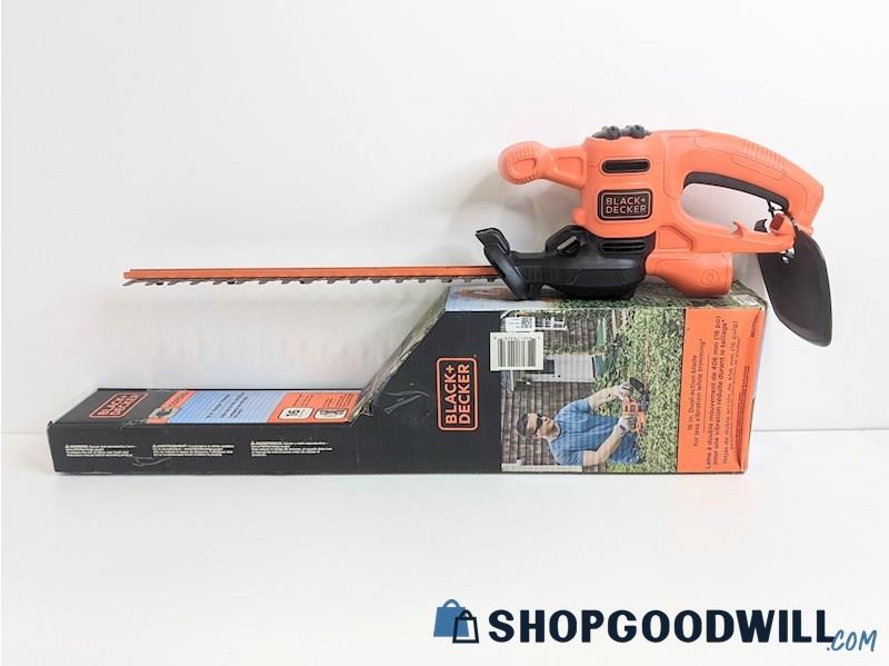 Black + Decker Corded 16in Hedge Trimmer IOB 