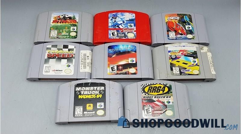  8 Nintendo 64 Racing Games Lot Ridge Racer 64 Roadsters XG2 California Speed