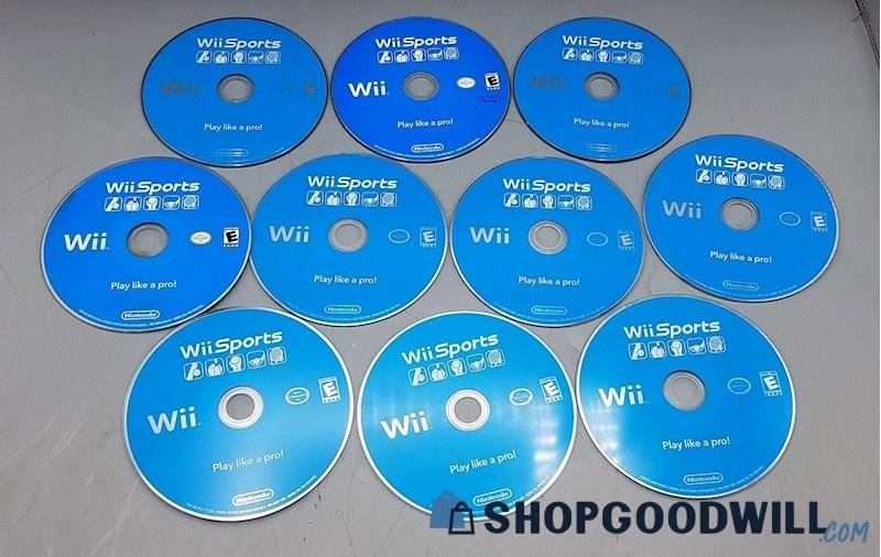  Loose Wii Sports Game Discs For Nintendo Wii Lot