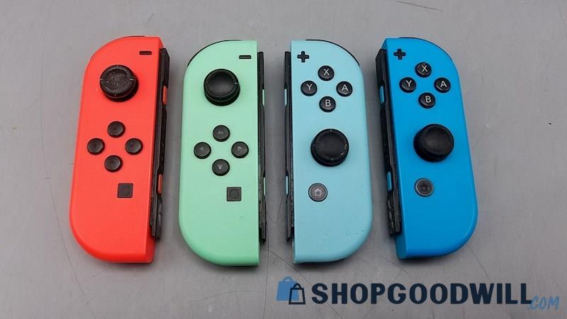  Nintendo Switch Animal Crossing & Red/Blue Joy-Con Controllers Lot