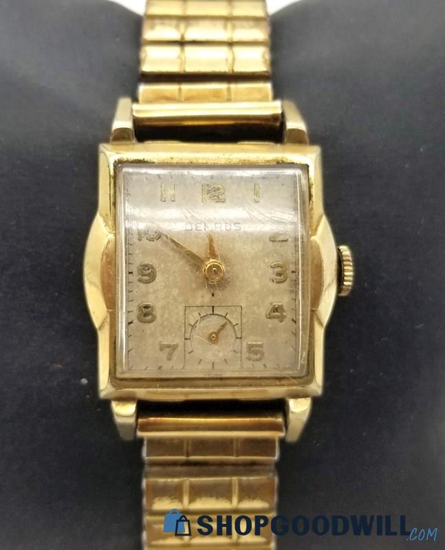 Men's Vintage Swiss BENRUS 17J 10K Rolled Gold Plated Watch #985431