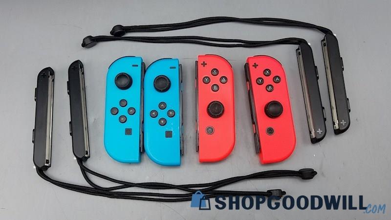 Neon Red & Neon Blue Nintendo Switch Joy-Con Controllers Lot