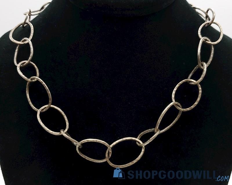 .925 Large Link Chain Necklace 24