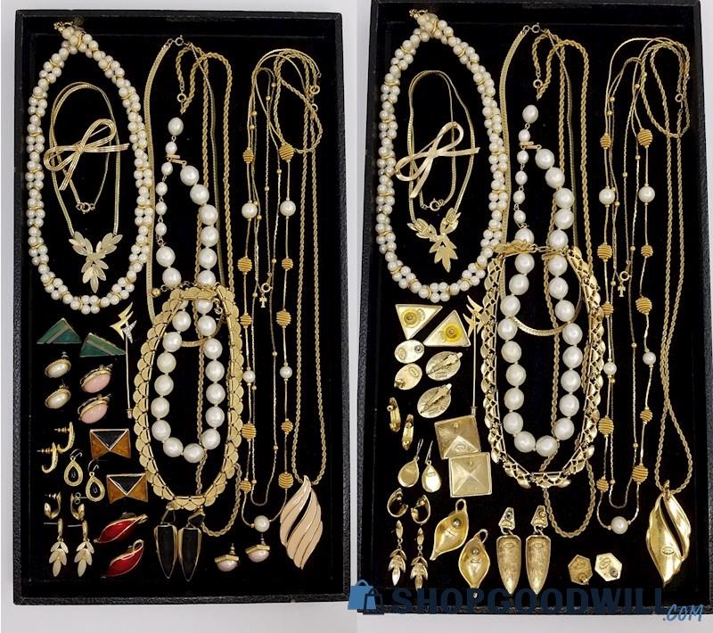 Vintage TRIFARI & CROWN TRIFARI Costume Jewelry Collection 