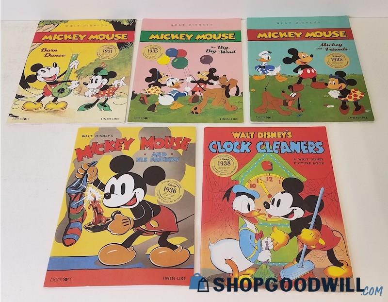 2018 Walt Disney Linen-Like Picture Books SC Bendon Mickey/Minnie Mouse+