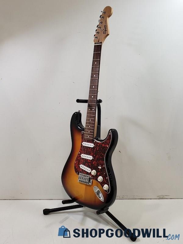 Fender Squier Strat Electric Guitar Sunburst W/ Tortoise PG 2011 