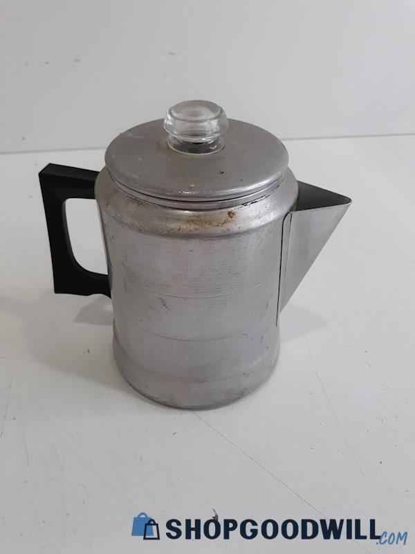 Vintage Comet 9 Cup Aluminum Coffee Pot W/Percolator