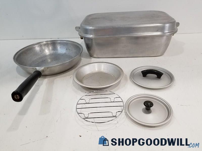ID3 8pc Wear-Ever Aluminum Roaster Pan & MORE Grey Metal Kitchen Cookware
