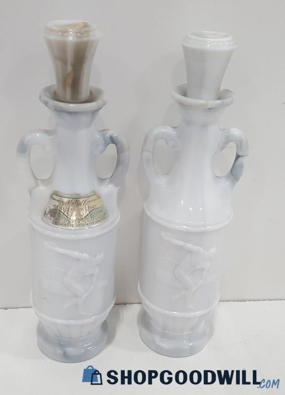 Appears To Be Two Canadian Whiskey Decanters Glass 